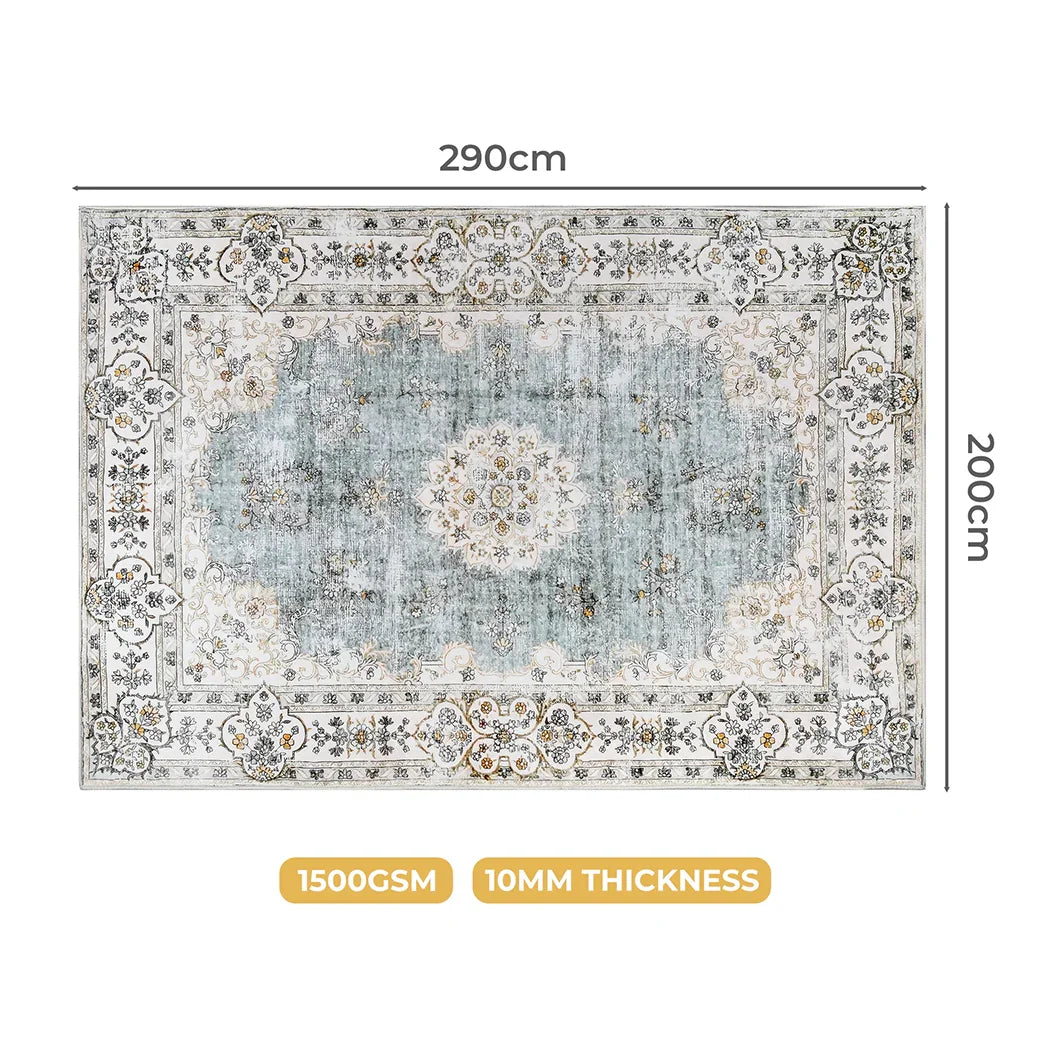 Marlow Floor Rug Short Pile Washable Vintage Carpet Soft Plush Non Slip 200x290-2006732848425472002