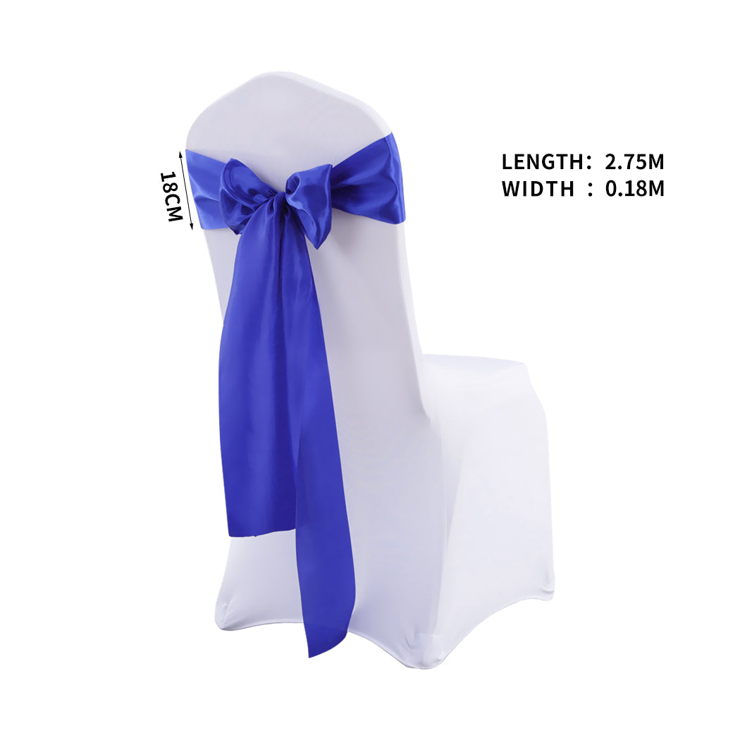 Multicoloured Chair Sashes Fabric Covers Navy-2018816775541624834