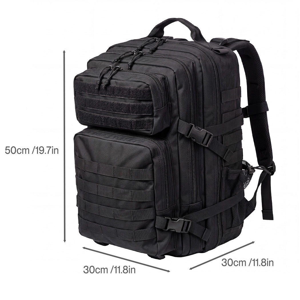 Slimbridge 45L Military Tactical Backpack Rucksack Hiking Travel Bag Black-2072893576735494146