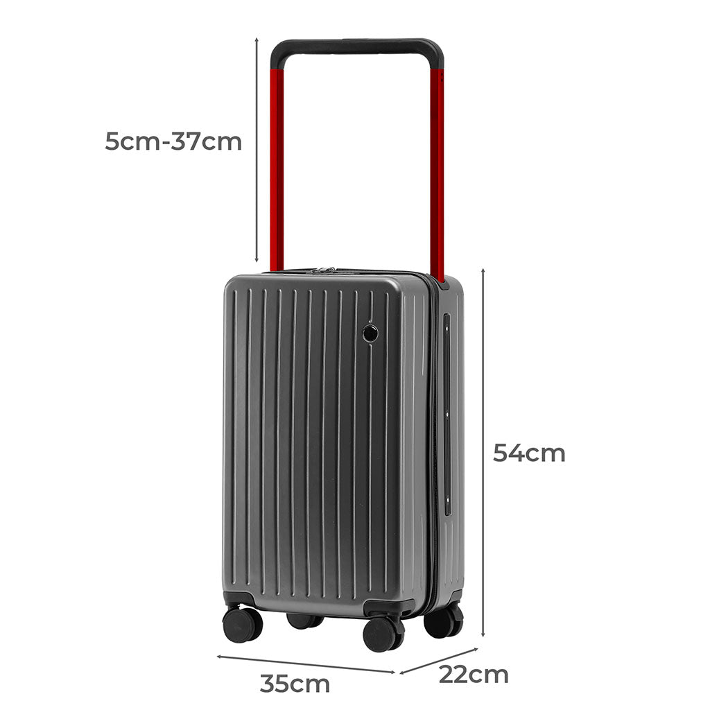 Slimbridge 20" Luggage Wide Handle TSA Lock Grey-1894516770417545218