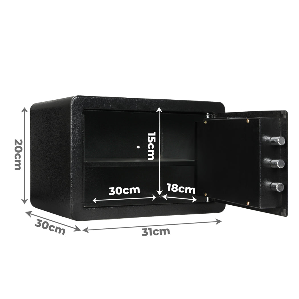 8.1L Digital Security Safe Box Password Key Lock Cash-2006732905619001346