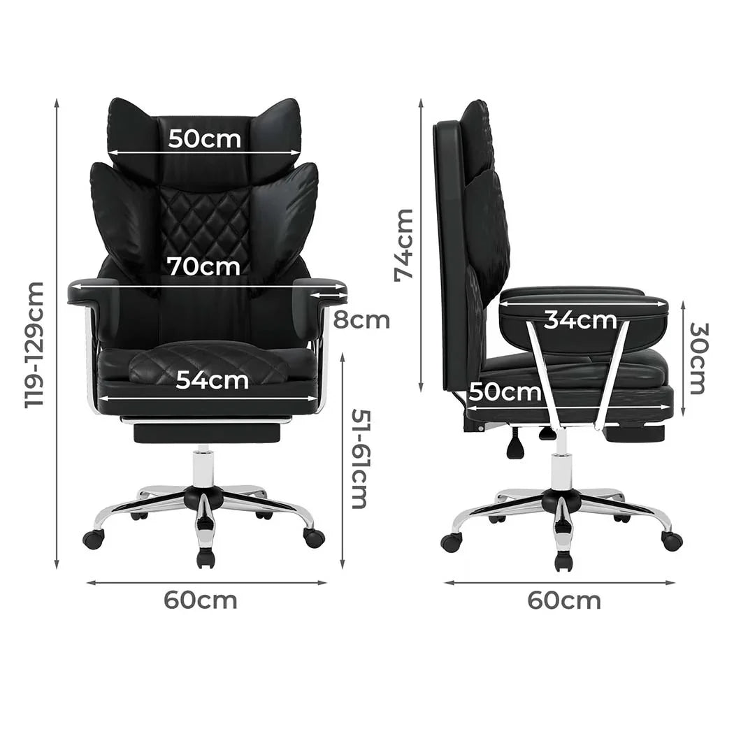 Levede Gaming Office Chair High Back PU Leather Black-2050056900988506114