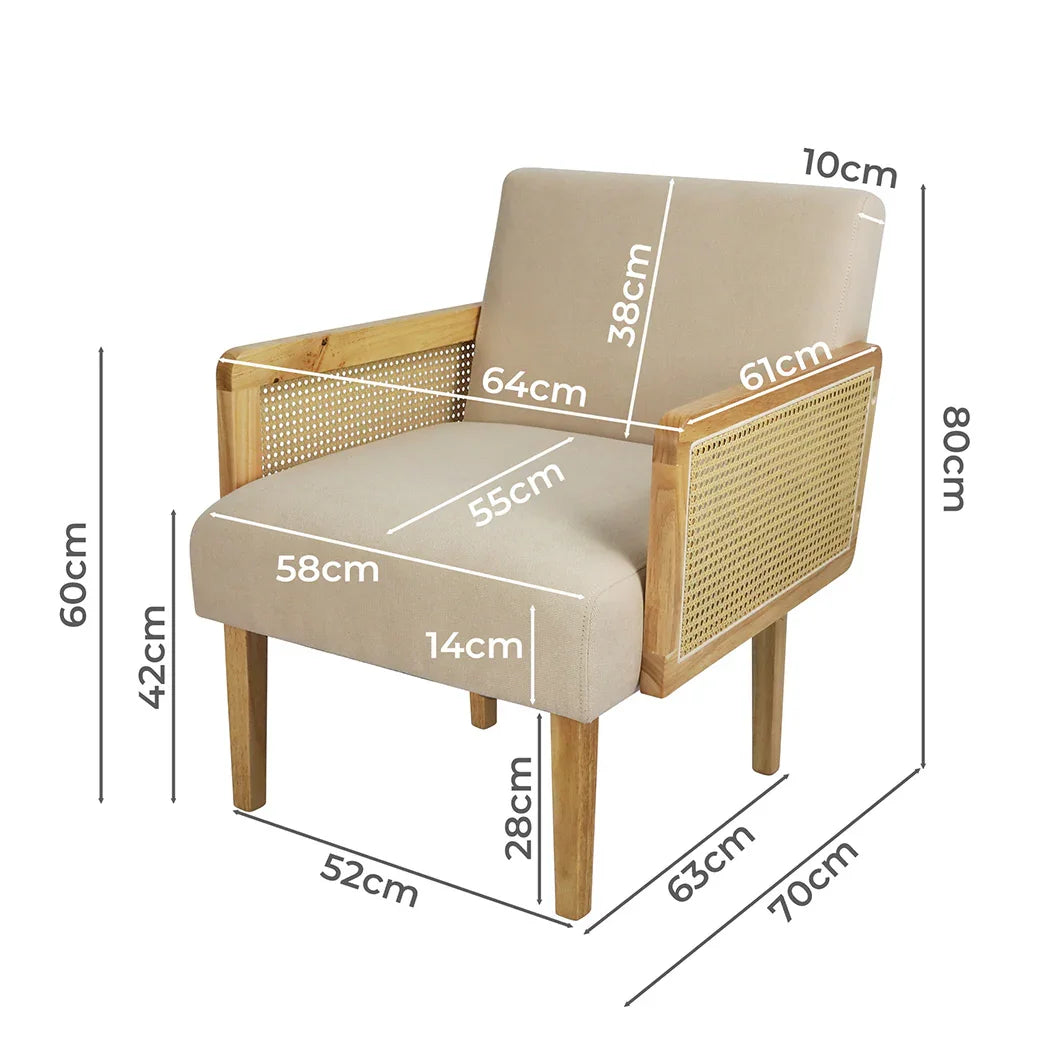 Levede Rattan Lounge Armchair-2006732810550906882