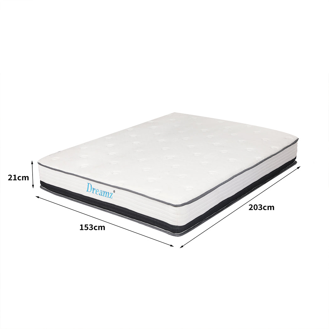 Dreamz Pocket Spring Mattress HD Foam Queen-2029387272859815938