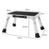 Levede Folding Aluminium Step Stool 150kg 3 Height Adjustable Portable Multi-Use-2050059014036918274