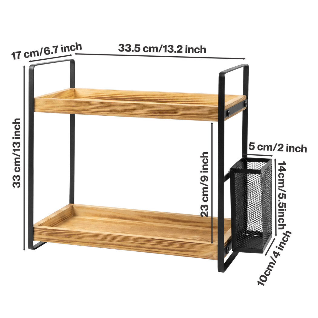 Levede 2 Tier Countertop Organiser Classic Storage Rack Shelf Bathroom Kitchen-2072893555088691202