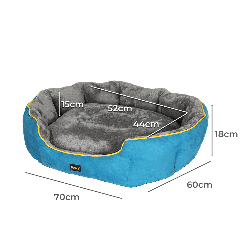 PaWz Electric Pet Heater Bed Heated M Blue Medium-2029387226999296002