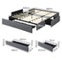 Levede Bed Frame King Size Fabric Mattress Base 3 Storage Drawer DIY Headboard-2100034935728508930