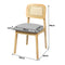 Levede 2x Dining Chair Wood Rattan Armless Natural-1894516800792694786