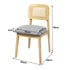 Levede 2x Dining Chair Wood Rattan Armless Natural-1894516800792694786