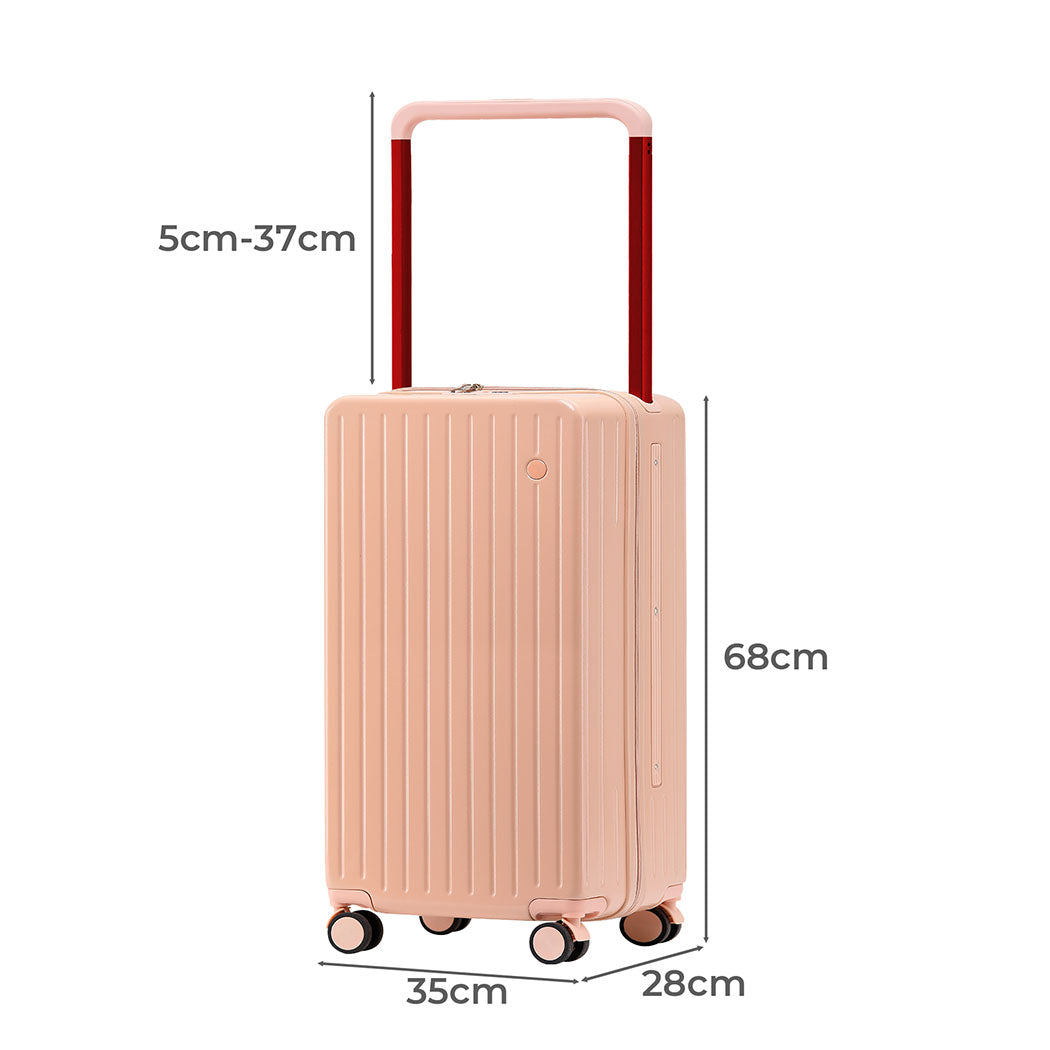 Slimbridge 26" Luggage Wide Handle Hard Case Pink-1894516770899890178