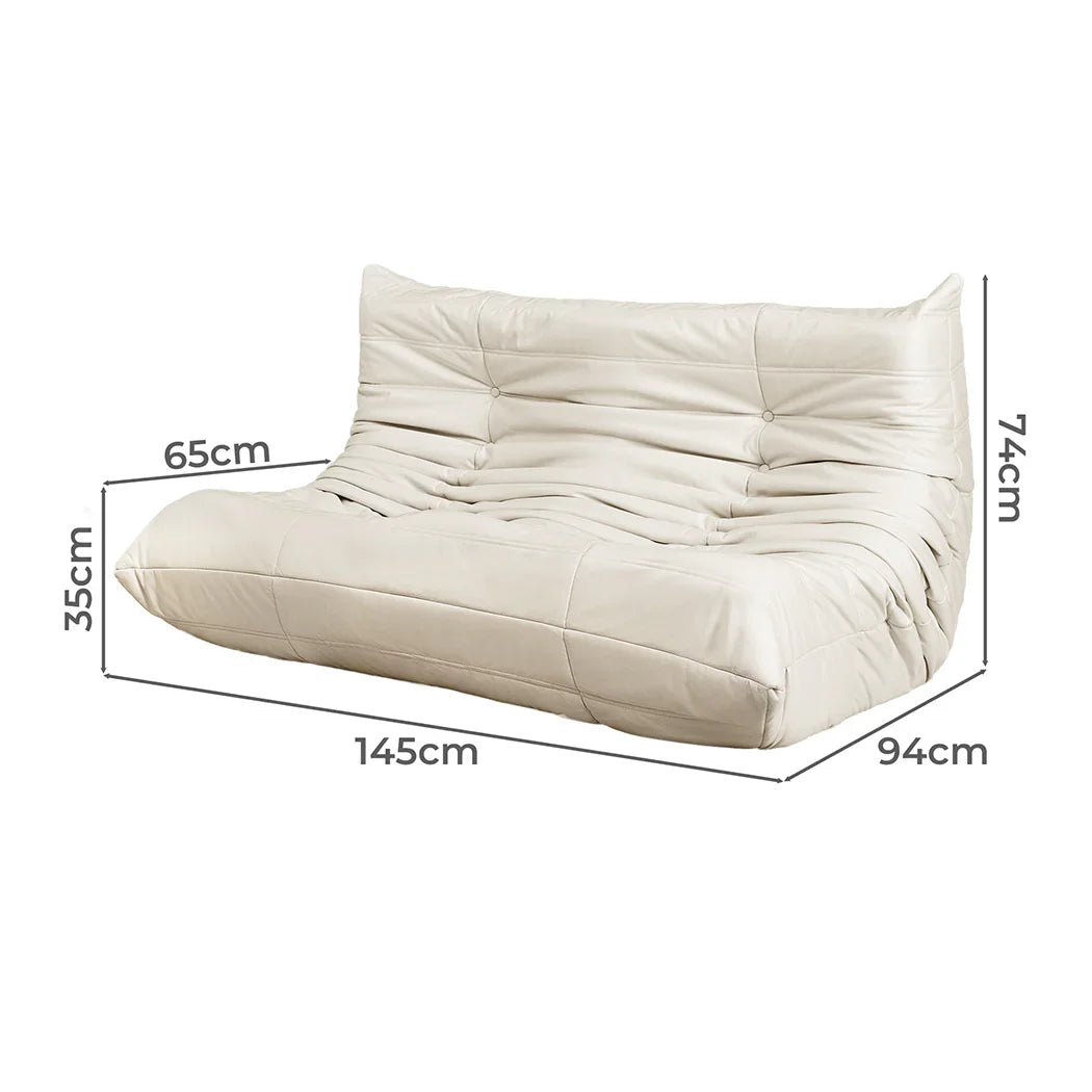 Levede 2 Seaters Floor Sofa Caterpillar Lounge-2006732811075194882