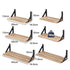 Levede Floating Wall Shelves 6 Pcs Wall Mounted Display Bookshelf Rack Kitchen-2050059024132608002
