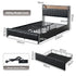 Levede Double Bed Frame PU Mattress Base Storage Drawer Headboard USB Charge-2100034935908864002