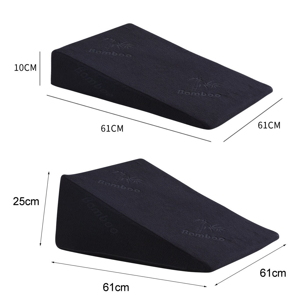 Cool Gel Memory Foam Bed Wedge Pillow With Cover-1910112236114939906
