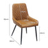 Dining Chairs x 4 Padded Seat PU Faux Leather-2065254414712705026