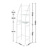 Dutxa 3 Tier Over Toilet Storage Shelf White-2006733188558360578