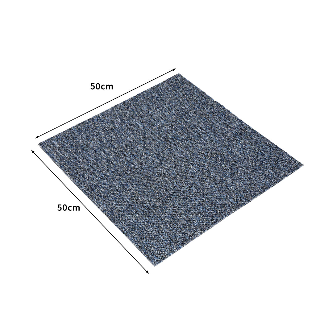 Marlow 20x Carpet Tiles 5m2 Box Heavy Blue-1864183557564534786