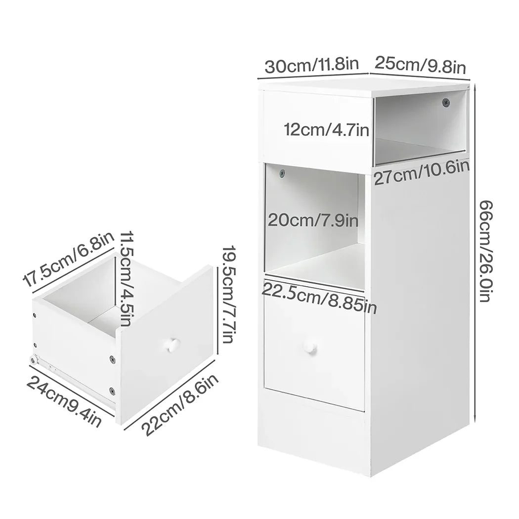 Levede Slim Bedside Table Nightstand Side End Table Storage Bedroom Cabinet-2050056781392121858