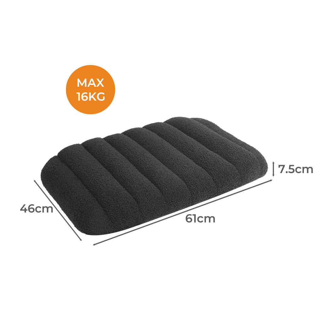 Pawz S Size Orthopedic Dog Bed with Sherpa Plush Removable Cover in Grey-1937319823080034306