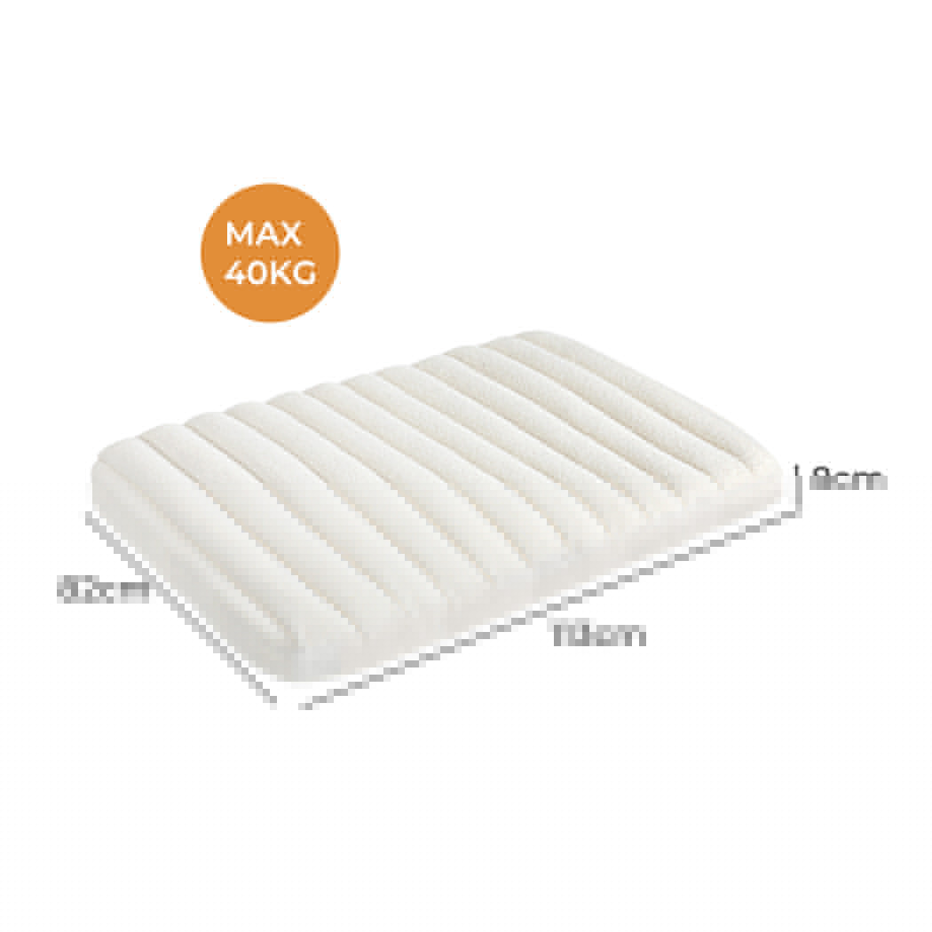 Pawz XL Size Orthopedic Dog Bed with Sherpa Plush Removable Cover in White-1937319823533019138