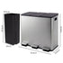 Toque Pedal Rubbish Bin Kitchen Trash Can Stainless Steel 3 x 18L Waterproof-2050056777290092546