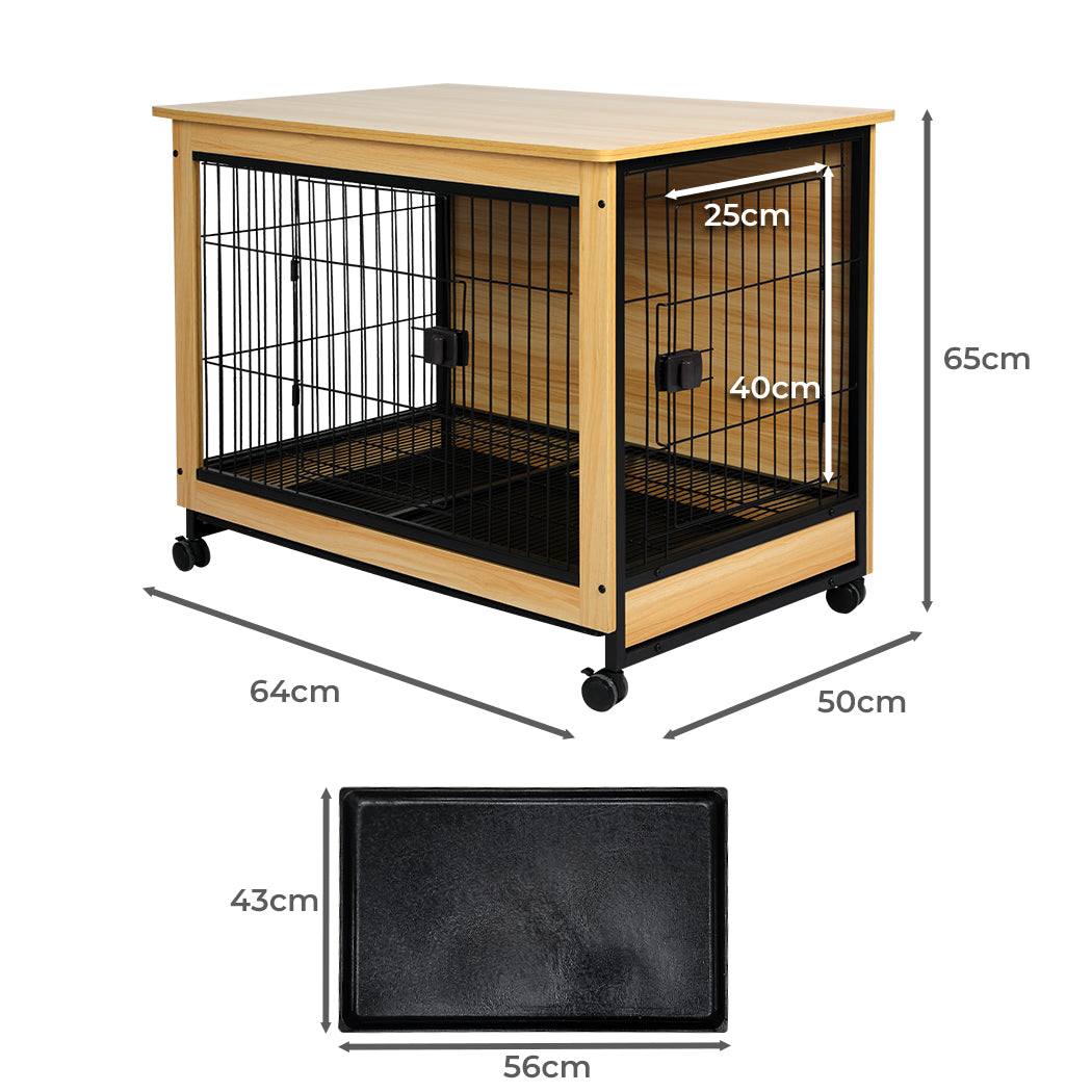 PaWz Wooden Wire Dog Kennel Side End M Medium-2006732990142615554
