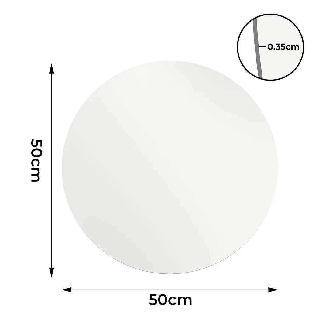 Yezi 50cm Round Wall Mirror Frameless Tempered Glass-2006732738371129346