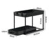 Toque 2 x Under Sink Organizer 2 Tiers Storage Sliding Drainage Kitchen Bathroom-2050056777474641922