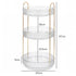 Ilus 360� Roating Makeup Organiser Vanity Countertop Shelf Cosmetic Holder White-2065254302464741378
