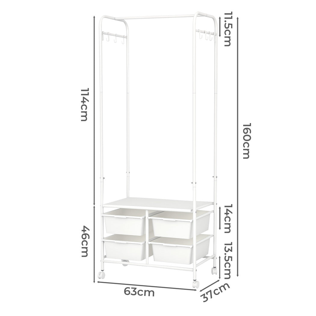 Levede 63CM Clothes Rack Stand Heavy Duty Hanging-1973193530570575874