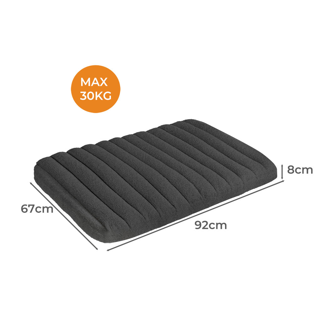 Pawz L Size Orthopedic Dog Bed with Sherpa Plush Removable Cover in Grey-1937319822773850114