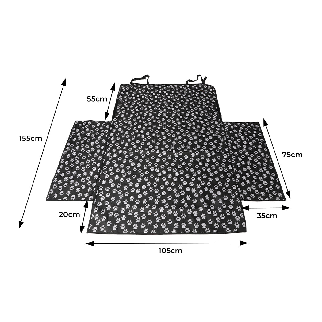 PaWz Pet Boot Car Seat Cover Hammock Black-1864184519289081858