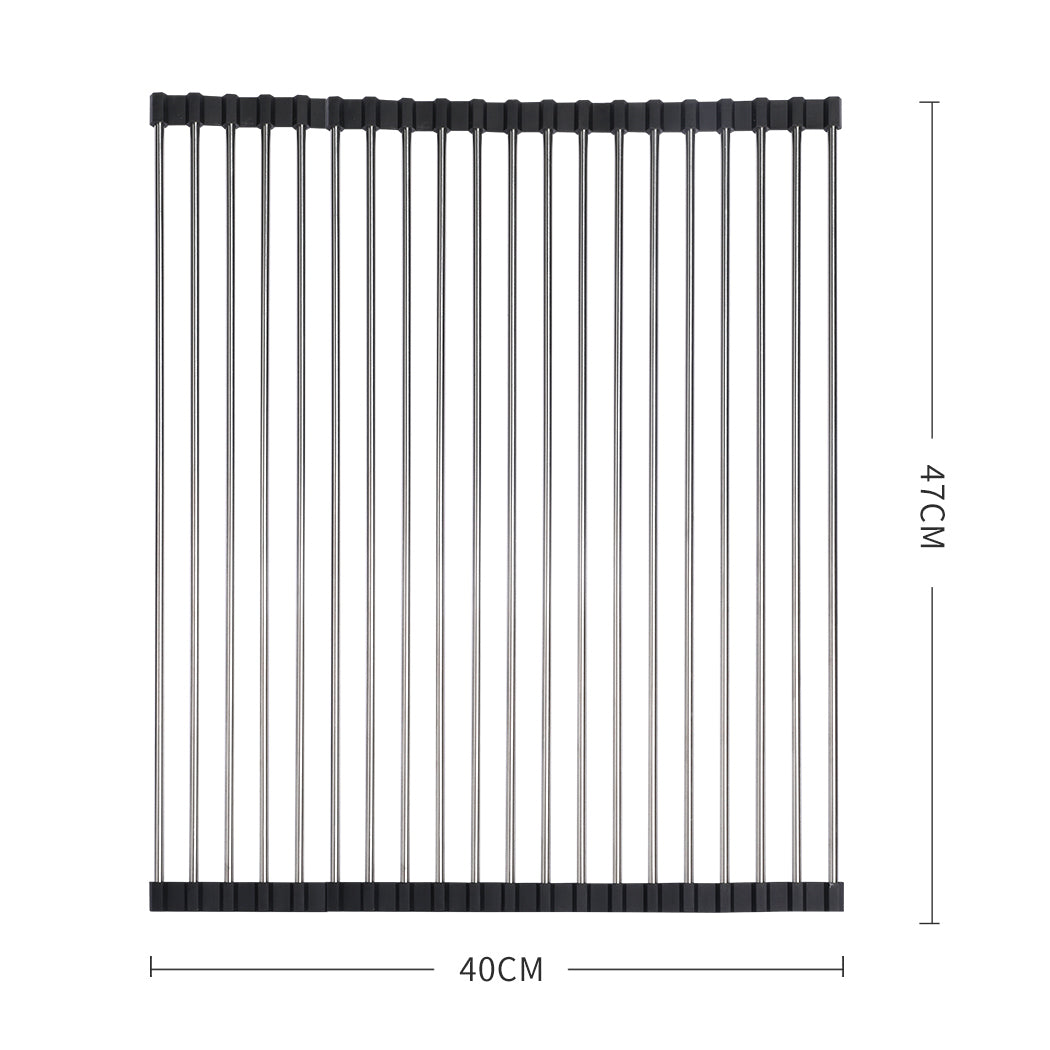 TOQUE Stainless Steel Dish Drying Rack-1864184349738536962