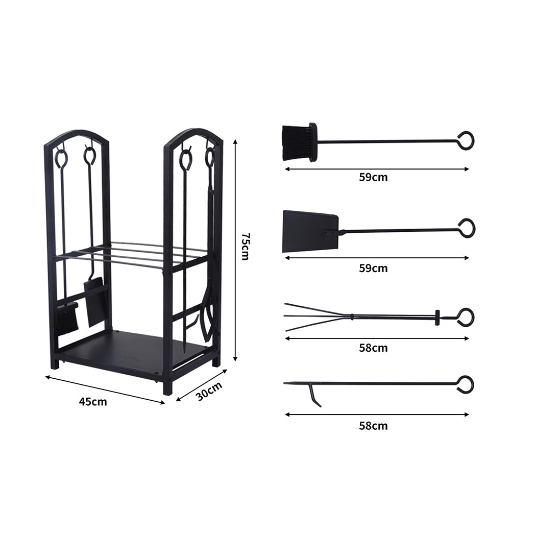 Traderight Firewood Rack 4 Fireplace-1864184269887377410