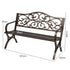 Levede Garden Bench Seat Outdoor Patio Park Lounge Backyard Chair Bronze 3 Seat-2072893558347665410