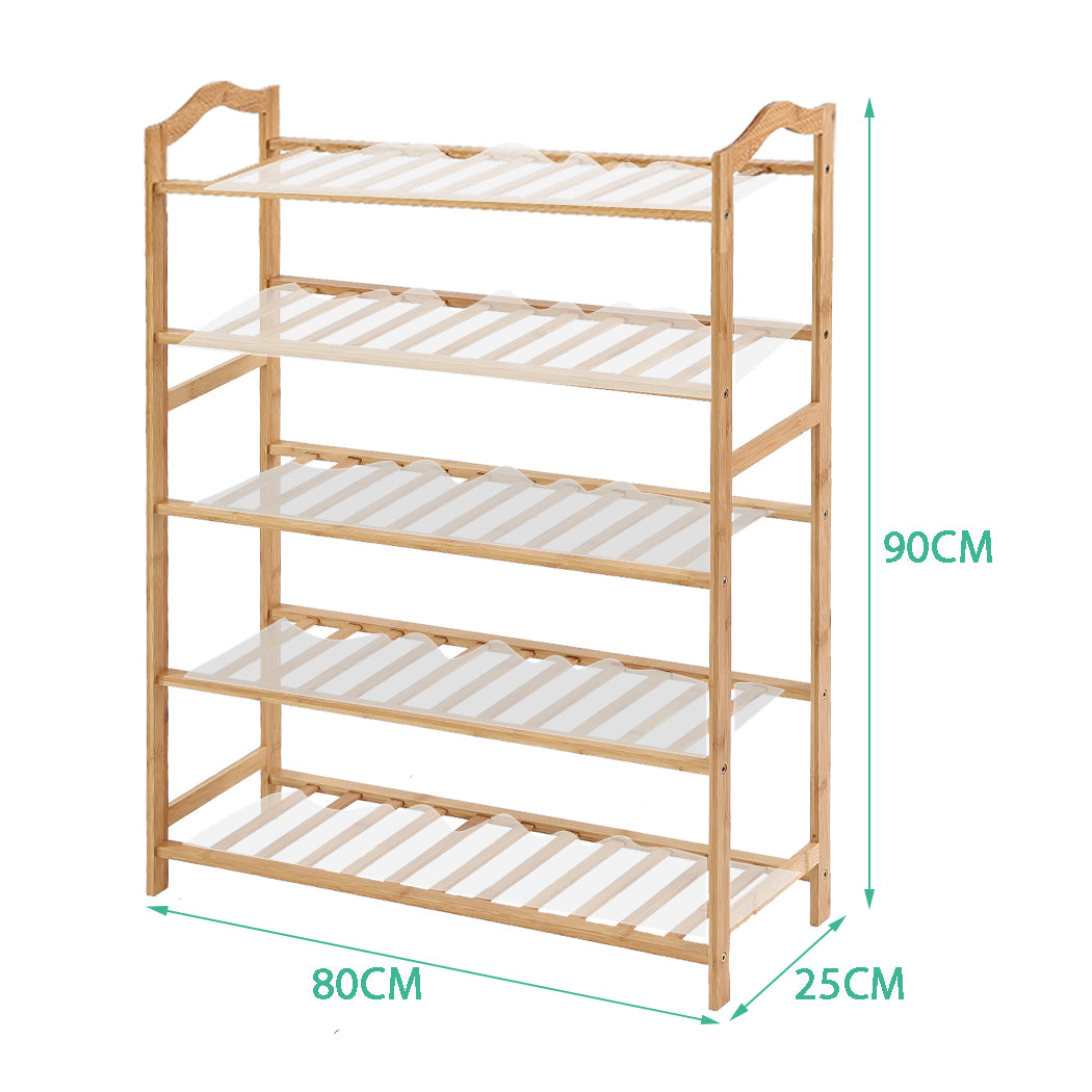 Levede Bamboo Shoe Rack Storage Wooden-1864183515130761216