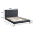Levede Bed Frame Queen Size Mattress Grey-2006733223933120514