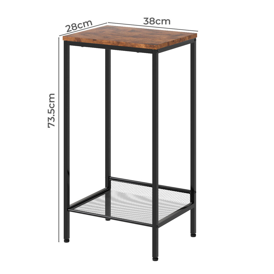 Levede Industrial Side Table 2-Tier Shelf End Table-2011971113986428930