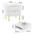 Levede Bedside Table with 2 Drawers White Metal Legs-2029387202869465090