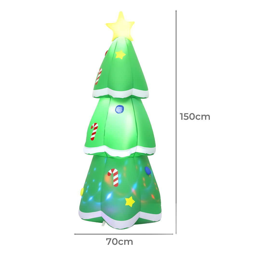 Santaco Inflatable 1.5M Christmas Tree Flashing Light-2065254641179955202