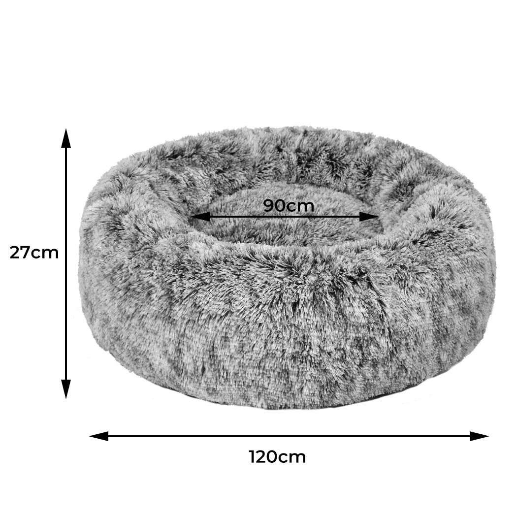 PaWz Pet Bed Cat Dog Donut Nest Calming XXL Charcoal XX-Large-2018816825898438658