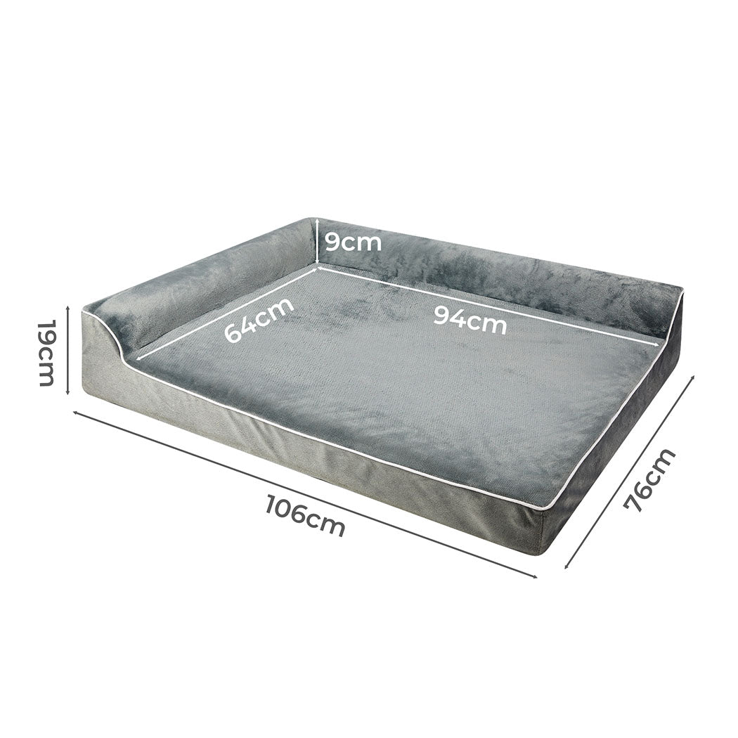 Pawz Orthopedic Dog Bed XL Grey-1894516776469925890
