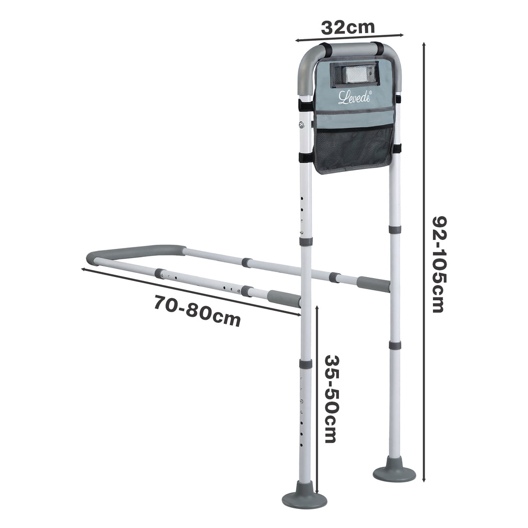 Levede Bed Rail Elderly Adjustable Safety Handle Bed Assist Motion Sensor Light-2061251869212282882