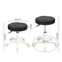 Levede 4x Rolling Bar Stool Swivel Salon SPA Chair Black-1973194182239588354