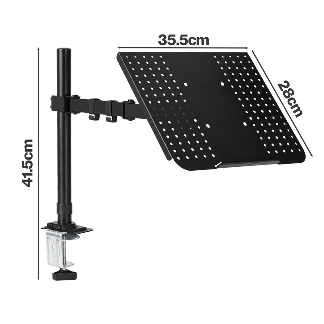 Levede Single Monitor Arm Desk Mount for 13-32 Inch Height Adjustable Black-2100035032906338306
