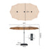 Centra 4M Double-sided Patio Umbrella Outdoor Umbrella Base Stand Khaki-2006732876741218306