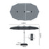 Centra 4.5M Double-sided Patio Umbrella Outdoor Umbrella Base Stand Grey-2018816843556458498