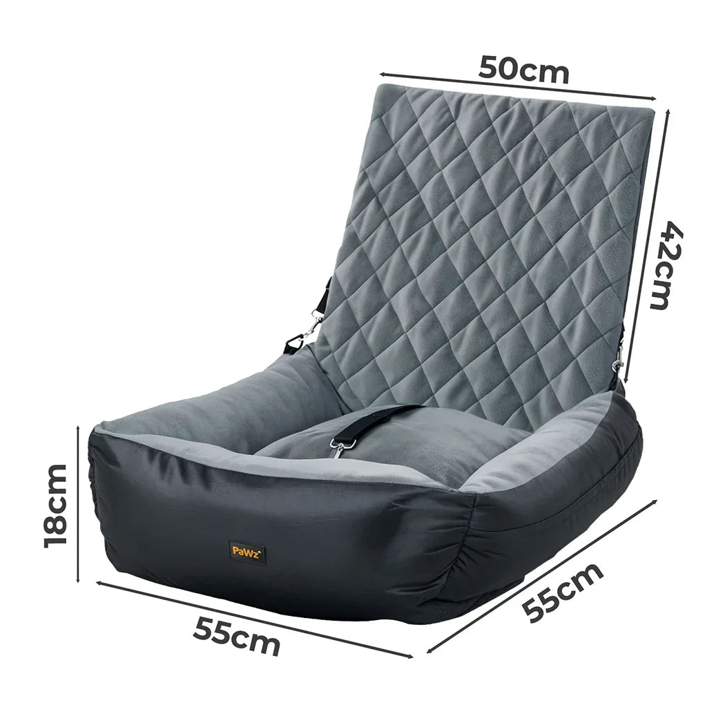 Pawz Pet Car Seat Dog Seat Travel Safety Booster Grey-2050056753051209730