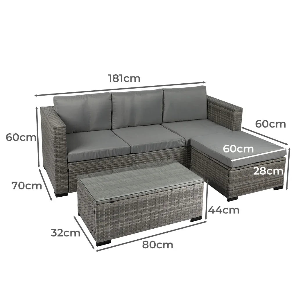Levede 5pcs Outdoor Sofa Set Patio Furniture-2018816929703268354